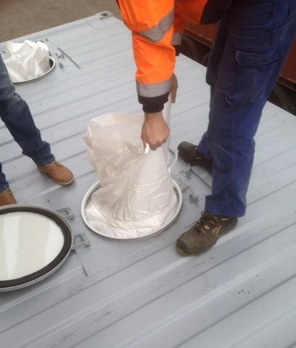 Revestimiento Para Contenedor De Leche En Polvo A Granel De 40 Pies De Tela Tejida PP Para Carga Y Descarga Superior
