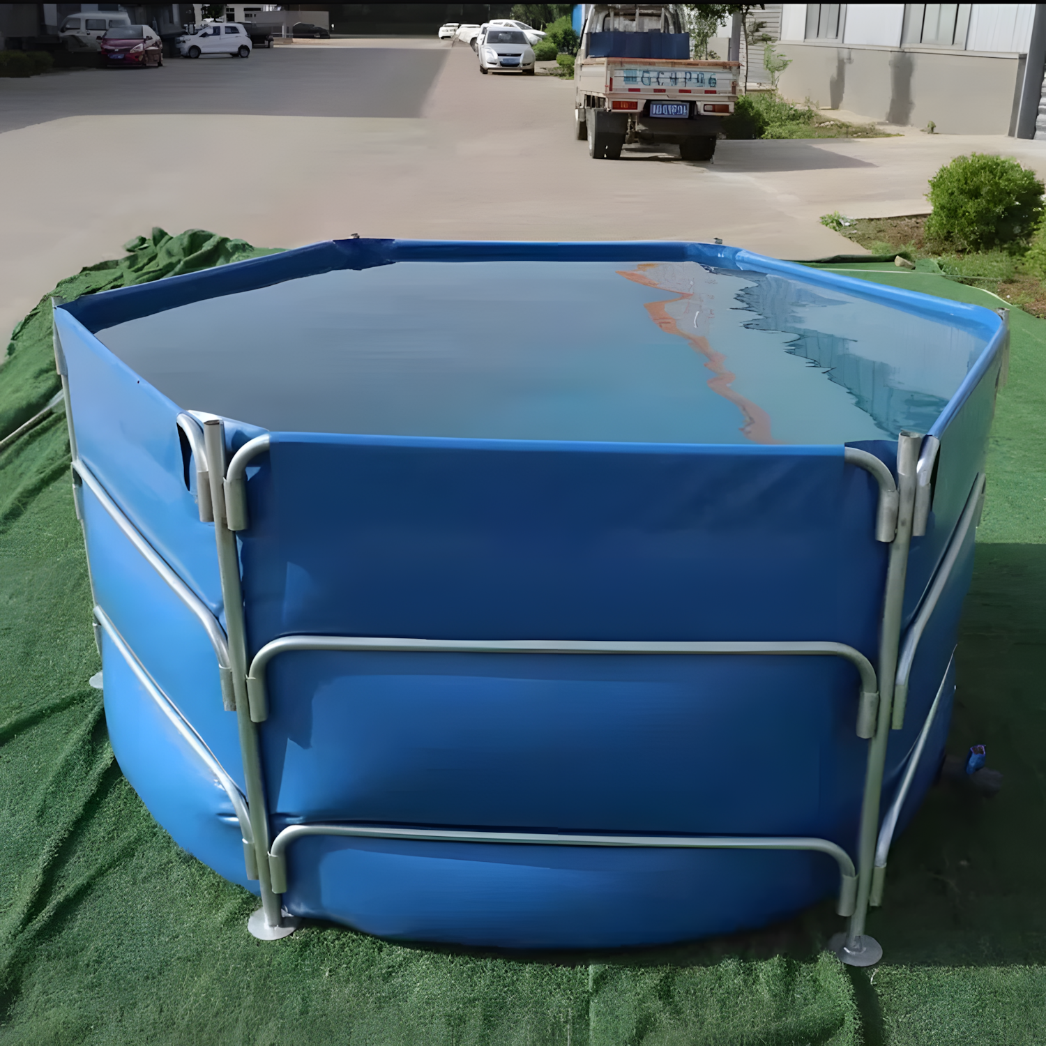 Sistema De Estanque De Peces De Plástico De 8500 L Para Cultivo De Tilapia Y Mero